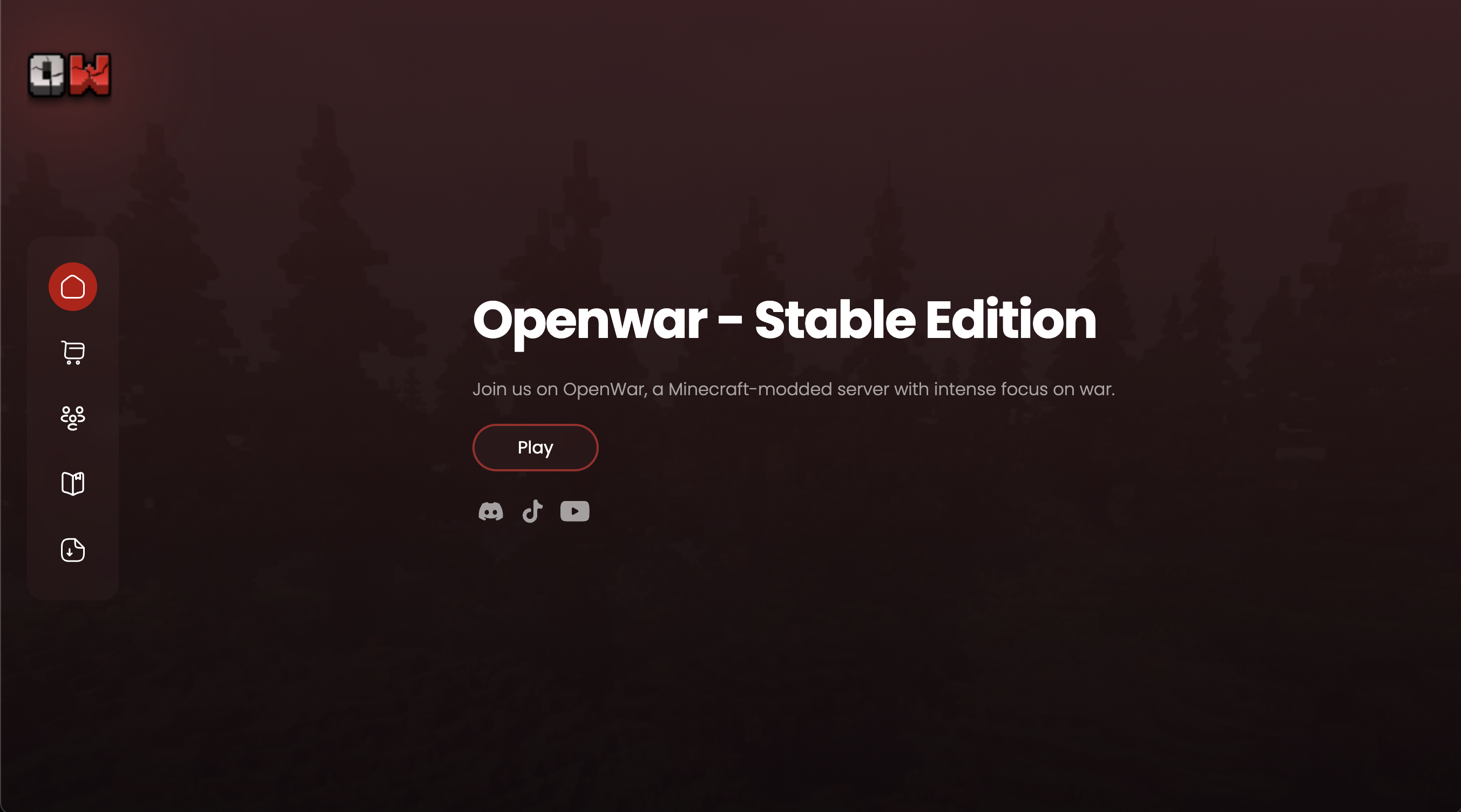 OpenWar - Minecraft Server Website